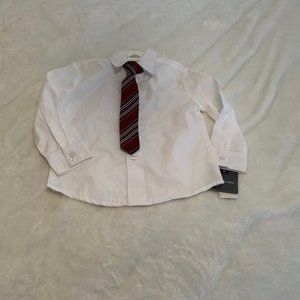Van Heusen White Dress Shirt with Tie Size 2T NWT